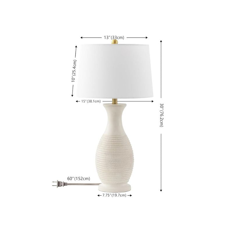 30 Inch Bone Resin Table Lamp Set of 2