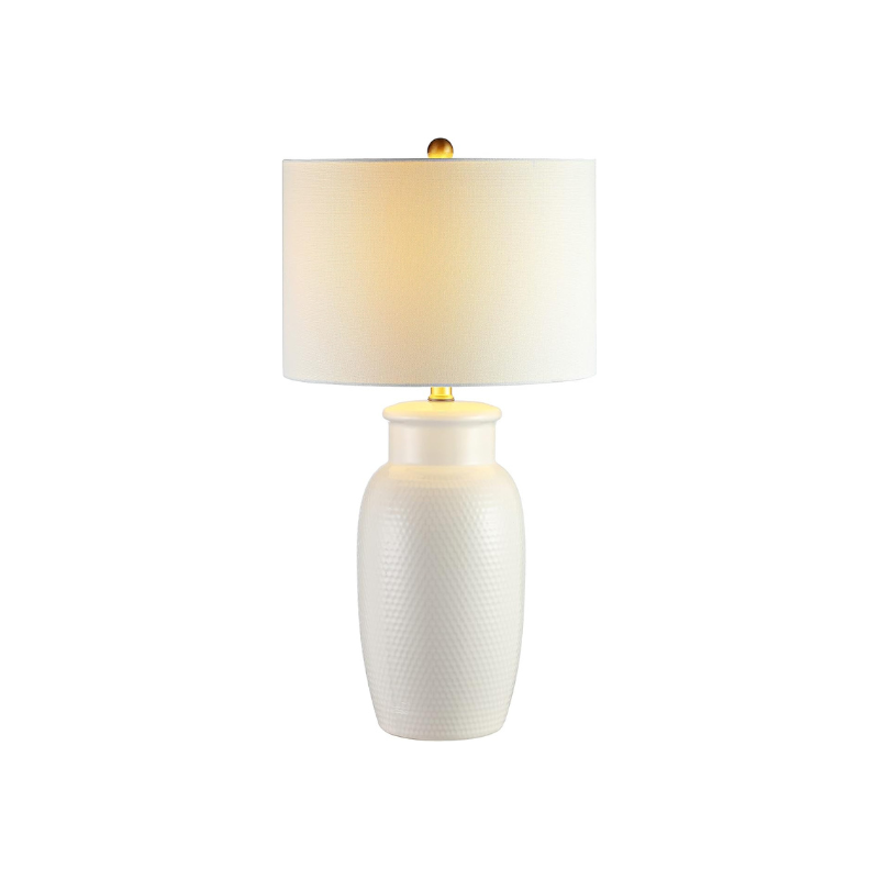 28 Inch Ivory Ceramic Table Lamp