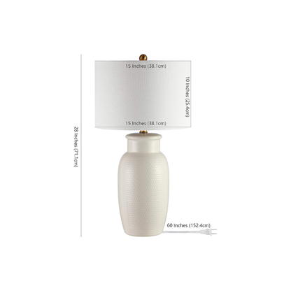 28 Inch Ivory Ceramic Table Lamp