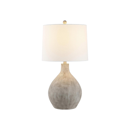 26 Inch Grey Resin Table Lamp