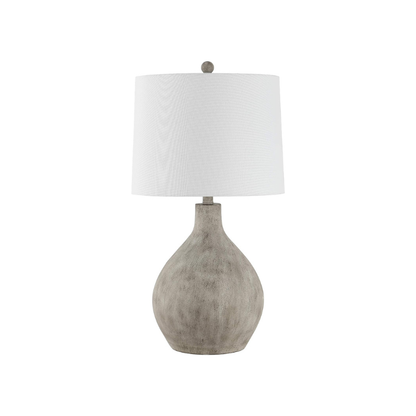 26 Inch Grey Resin Table Lamp