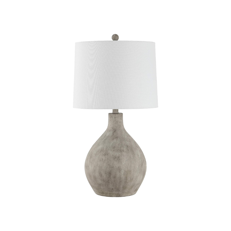 26 Inch Grey Resin Table Lamp