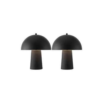 18 Inch Black Mushroom Lamp Set of 2