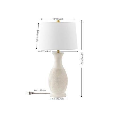 30 Inch Bone Resin Table Lamp Set of 2