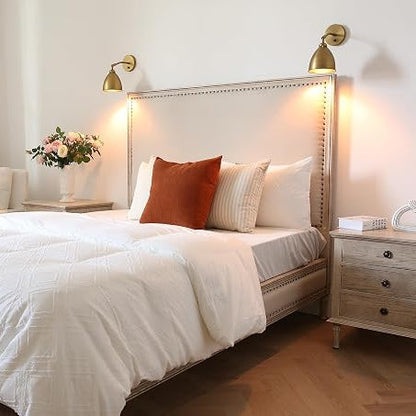 6 Inch Gold Brass Metal Wall Sconce