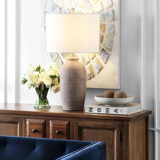 27 Inch Sandy Pearl Table Lamp