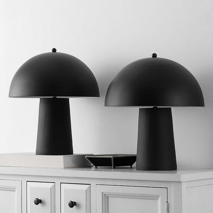18 Inch Black Mushroom Lamp Set of 2